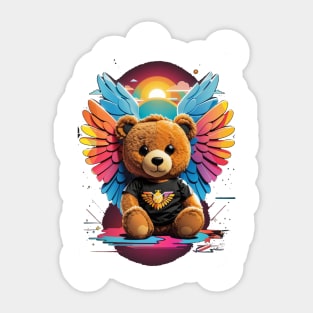 Cute angel Teddy bear Sticker